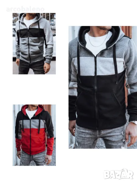 Мъжки суичър с цип, 3цвята , снимка 1