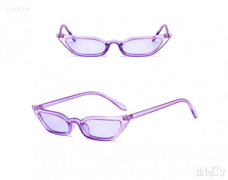 Правоъгълни слънчеви очила тип котешко око , снимка 1