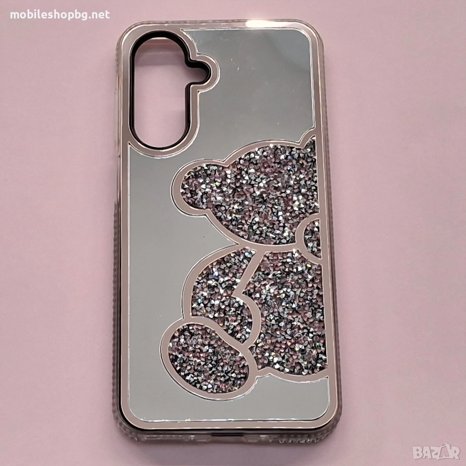 Samsung Galaxy A17 кръб с Мече и камъчета розов огледален, снимка 1