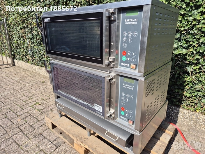 Двойна фурна Leventi Bakermat 220V 2016г, заедно с основа и маса., снимка 1