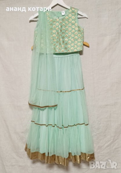 Комплект - Ленга чоли (пола, блузка, шал), снимка 1