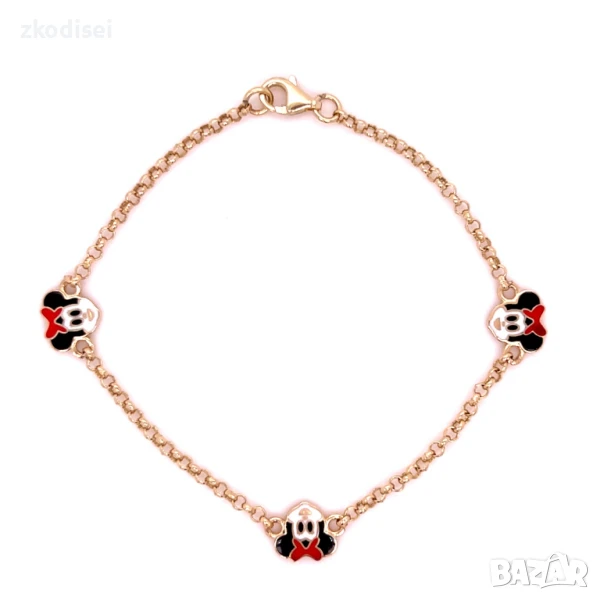 Златна детска гривна 2,33гр. 17,0см. 14кр. проба:585 модел:33307-1, снимка 1