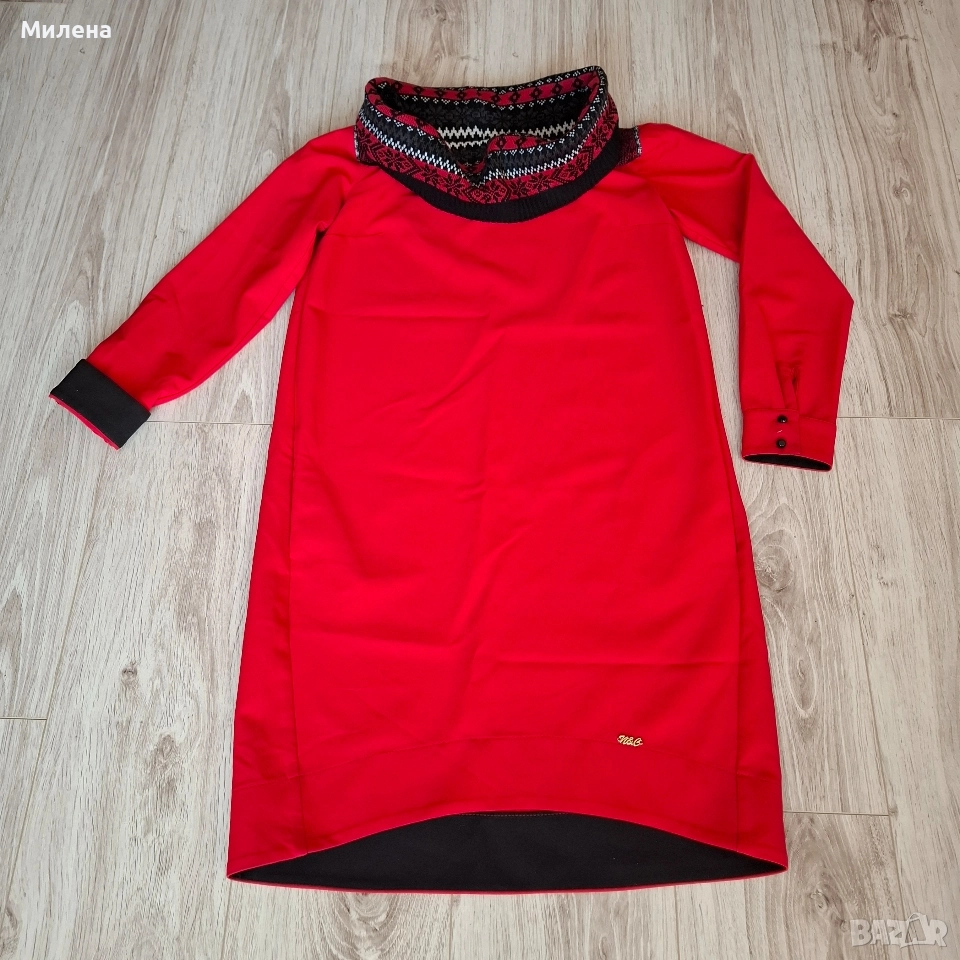 Дамска спортно-елегантна рокля - M, снимка 1