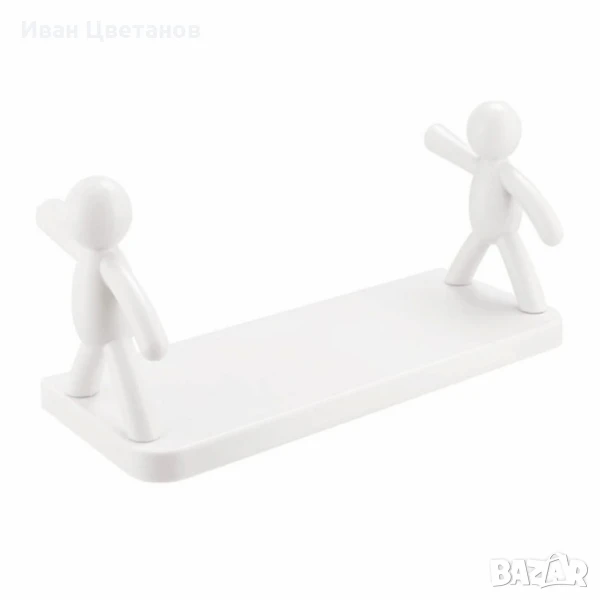 Стенна поставка с хуманоиден дизайн - Иновативно и забавно съхранение за вашата баня или кухня, снимка 1