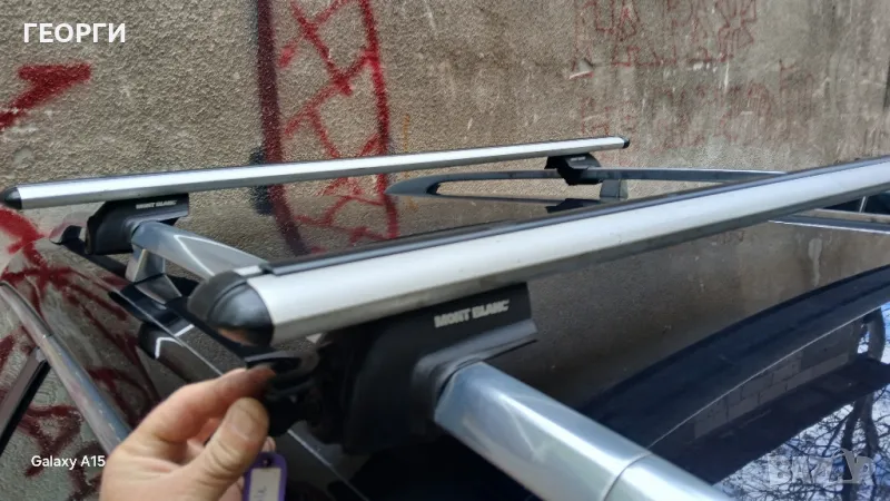 Напречни Оригинален Алуминиеви греди MONТ BLANK. 129лв СТАВАТ ЗА ПОВЕЧЕТО КОМБИТА, снимка 1