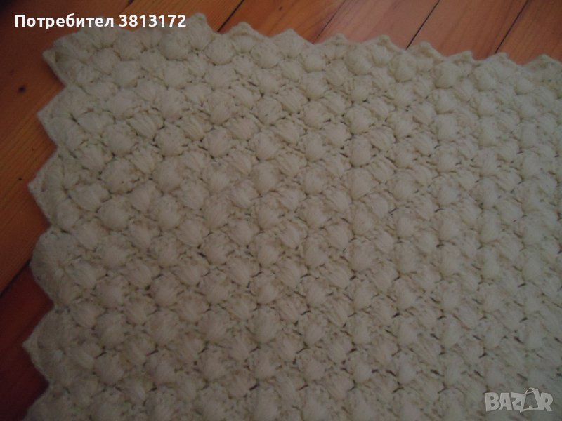 НОВА ръчно плетена вълнена пелена, снимка 1
