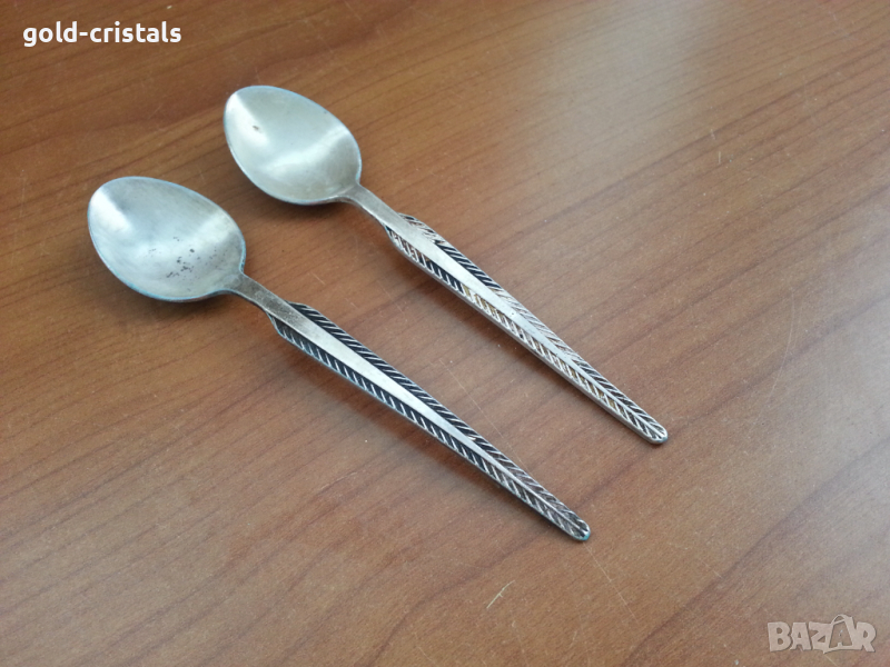 Руски посребрени лъжички за чай , снимка 1