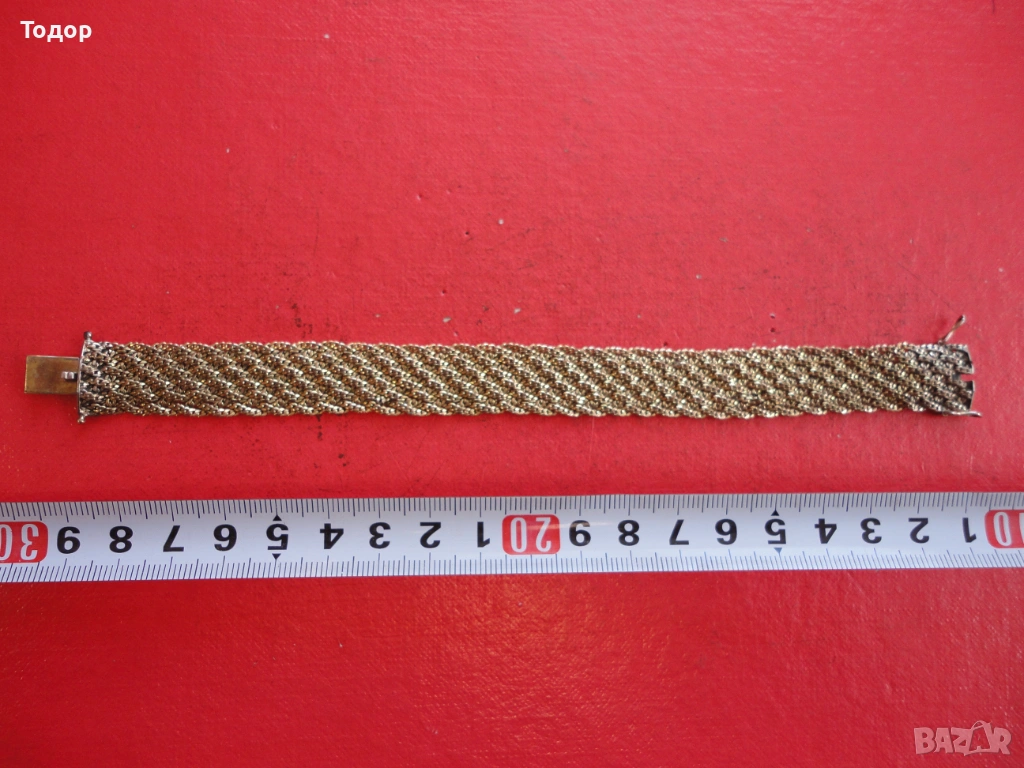 Италианска позлатена гривна Aurea AB, снимка 1