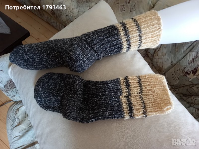Ръчно плетени чорапи размер 40, снимка 1