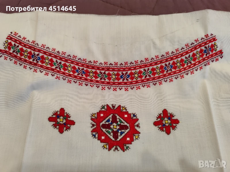 Ръчно бродиран плат за 2 ризи, снимка 1