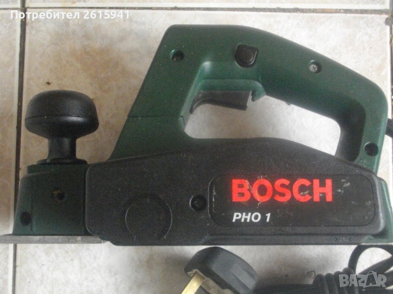 Електрическо Ренде-Хобел-BOSCH PHO1-Made in Malaysia-500W/82mm Нож/0-1,5мм Стружуване-19000 об/мин, снимка 1
