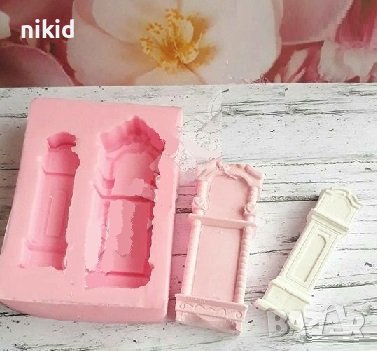 2 бр висок рафт гардероб силиконов молд форма фондан гипс декор украса мебели мебел, снимка 1