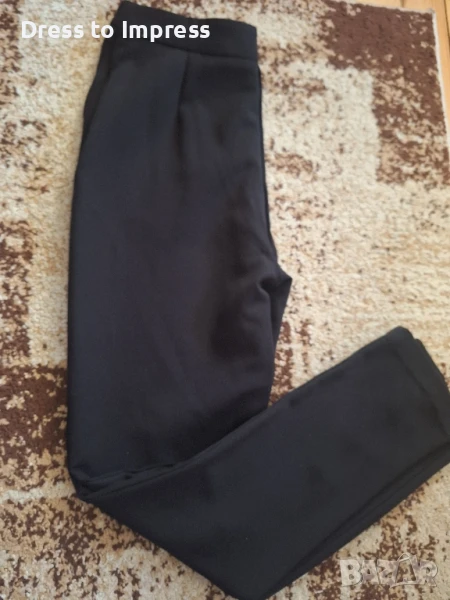 Черен еластичен панталон М, снимка 1