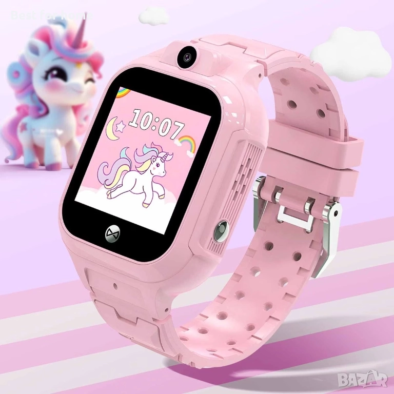 Детски смарт часовник, розов, снимка 1