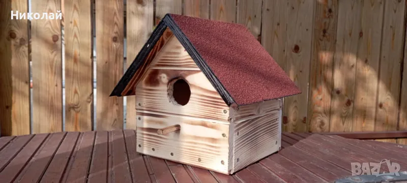 Дървена къща за птици ,къща за птички от дърво, снимка 1