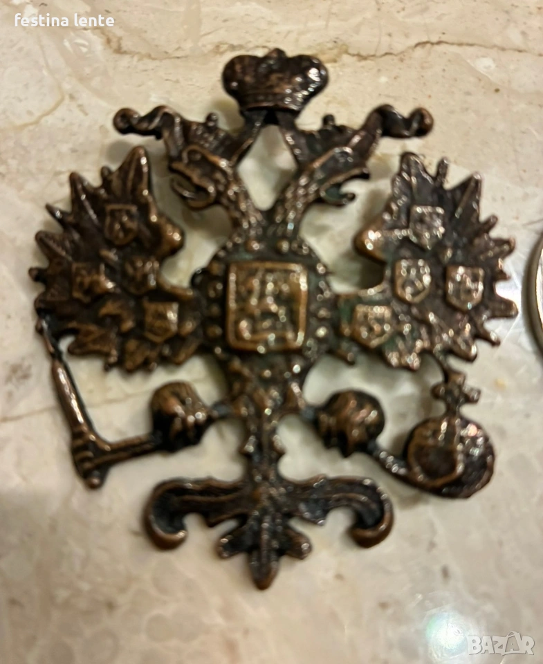 Значка / кокарда / герба на руската империя, снимка 1