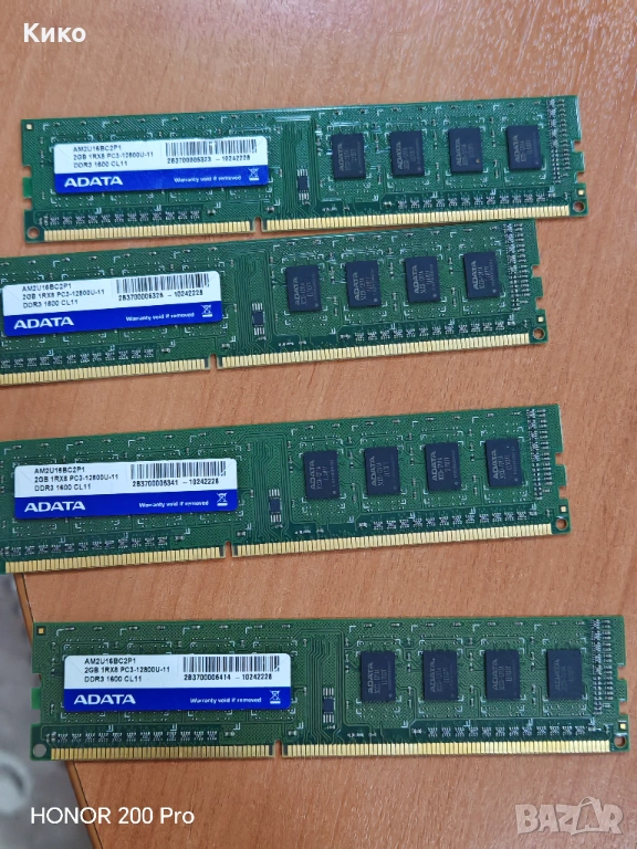 Продавам ram3  a-data  4x2gb(1600), снимка 1