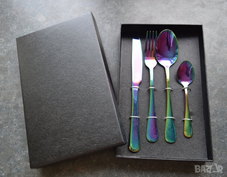 Комплект вилици, лъжици и нож Дъга, снимка 1