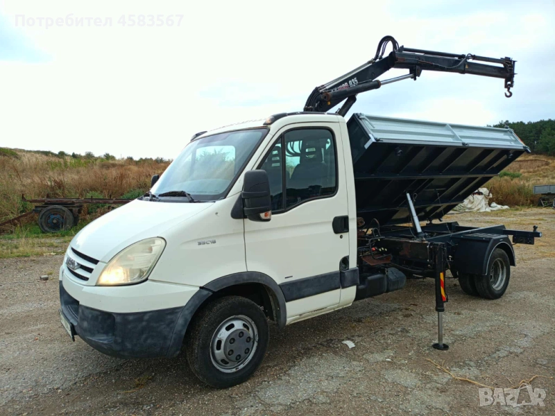 Iveco Daily 35C18 Самосвал с кран, снимка 1