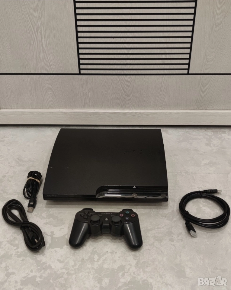 PS3-Slim-1Tb+Джойстик+62 Игри, снимка 1