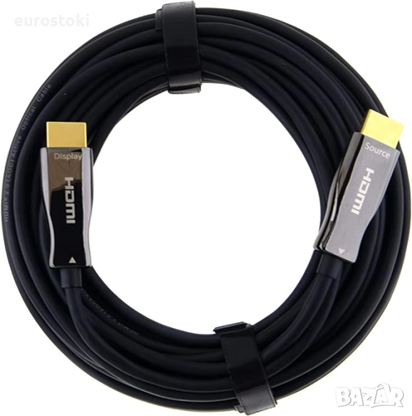 Оптичен кабел HDMI 2.0b 4K UHD 2160p, позлатени конектори, 20 метра Идеален за домашно кино, снимка 1