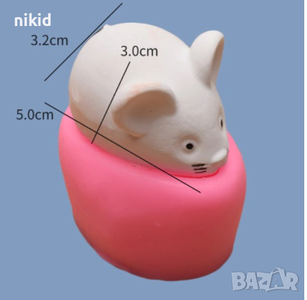 3D мишка мишле силиконов молд форма калъп фондан гипс шоколад свещ, снимка 1