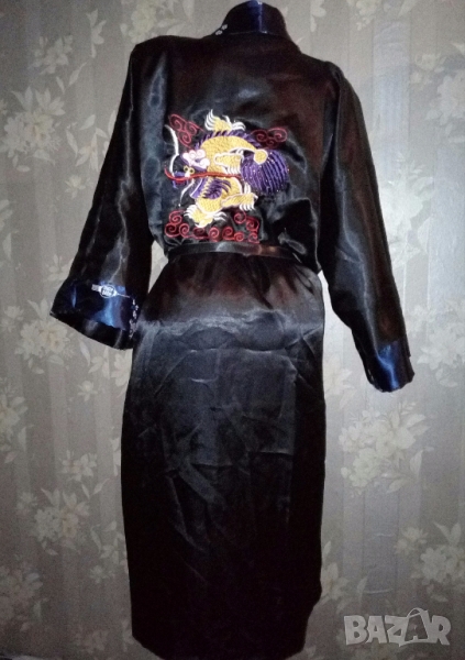 Rose just for you-L, XL-Сатенен нов халат с две лица(двоен), снимка 1