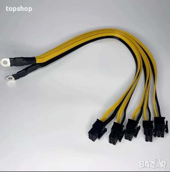 Нов GPU Сплитер - 1pcs S7 S9 To 5X PCI-E Pcie 6Pin Сплитер за GPU Захранващ кабел BTC Miner S11 T9+X, снимка 1