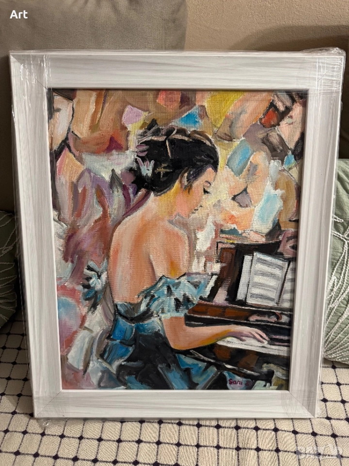 Картина на пианистка, снимка 1