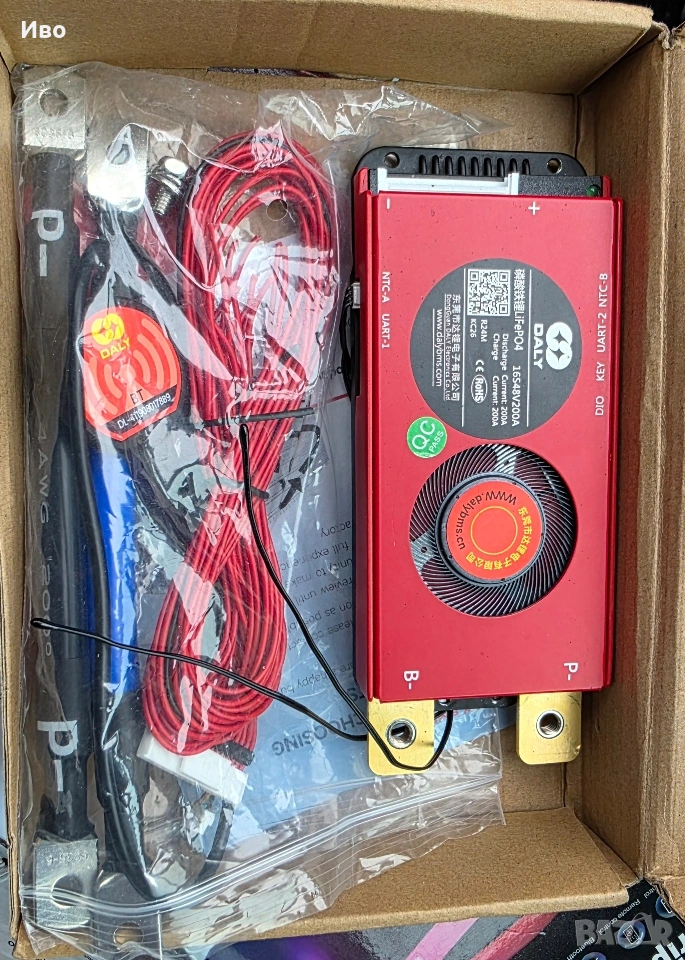 DALY BMS 48V 16S 200A LiFePO4 - Интелигентна Bluetooth платка за защита на батерията за 48V батерия, снимка 1