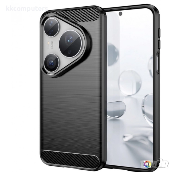 Huawei Pura 80 Pro / Pura 80 Pro+ Удароустойчив Carbon Fiber Калъф и Протектор, снимка 1