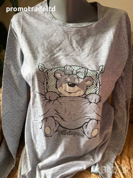 Дамска пижама трико дълъг ръкав , снимка 1