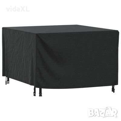 vidaXL Калъф за градинска мебел черен 113x113x73 см водоустойчив 420D（SKU:364813, снимка 1