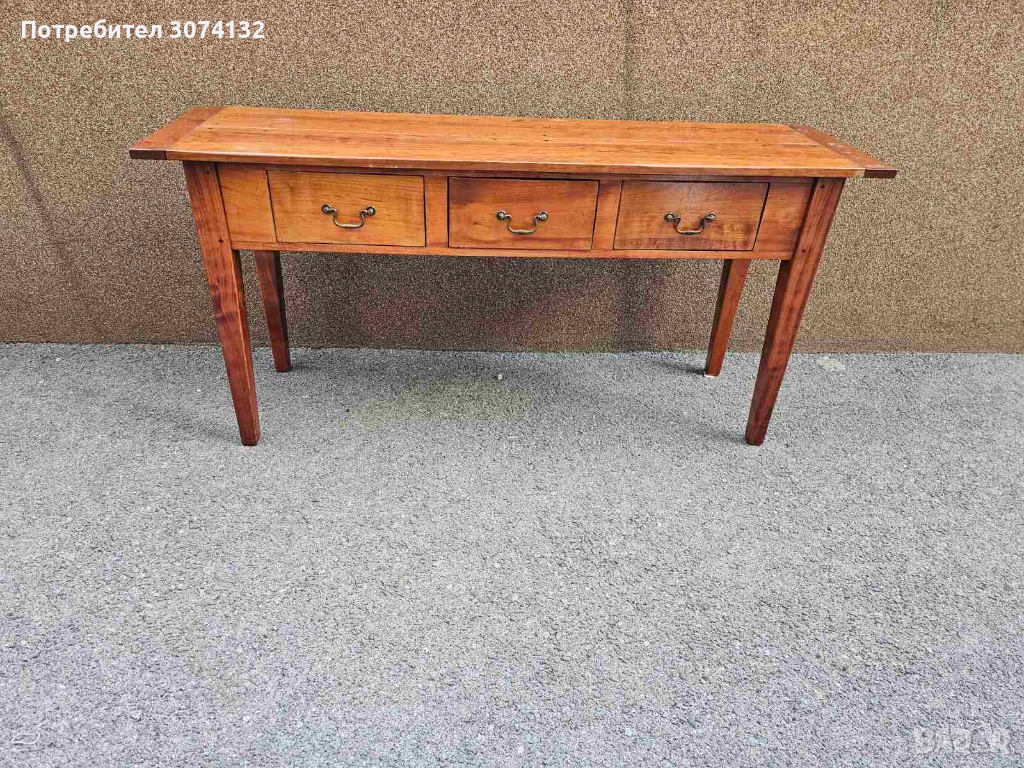 Голяма конзолна маса изработена изцяло от масив, снимка 1