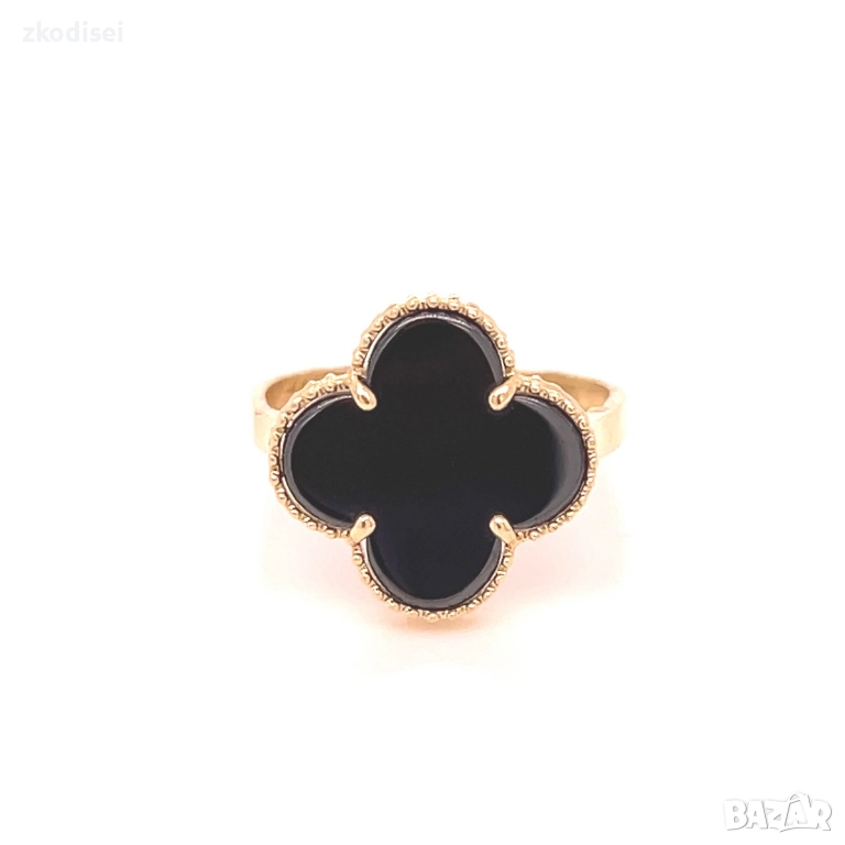 Златен дамски пръстен Van Cleef 2,81гр. размер:56 14кр. проба:585 модел:5058-1, снимка 1