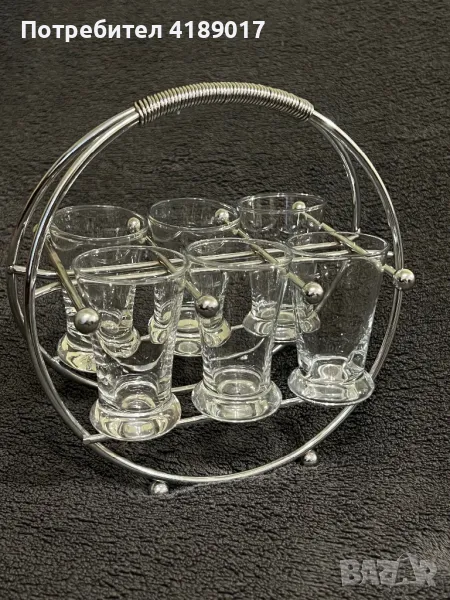 Комплект чаши със стойка, снимка 1