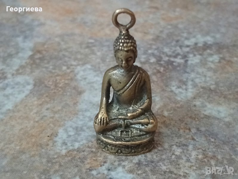 Месингова миниатюра на Буда , снимка 1