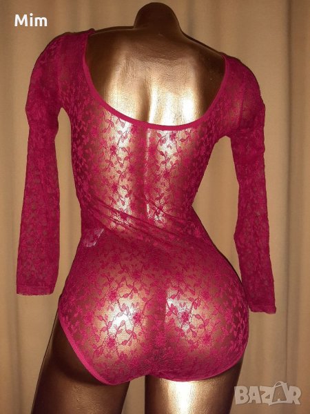 М Червено дантелено боди , снимка 1