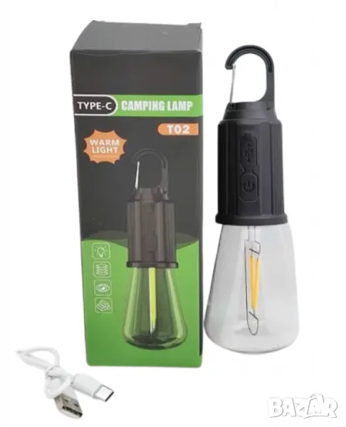 Акумулаторна LED лампа за къмпинг, снимка 1