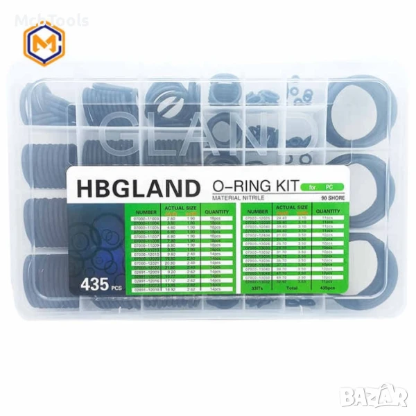 Комплект уплътнения О-пръстени в кутия – 435бр., снимка 1