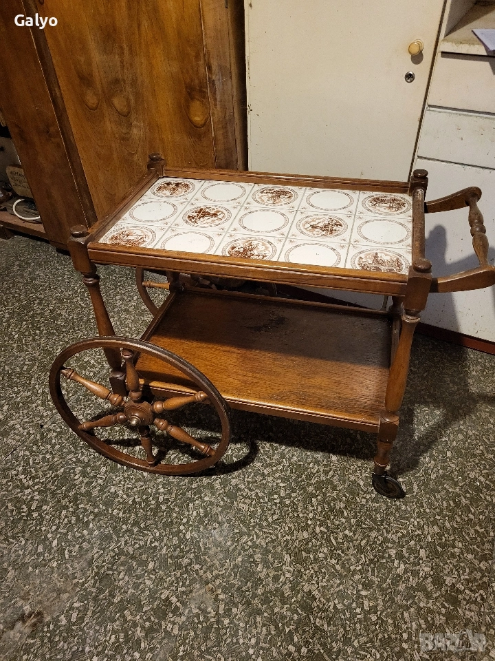 Антична количка, маса за сервиране, снимка 1