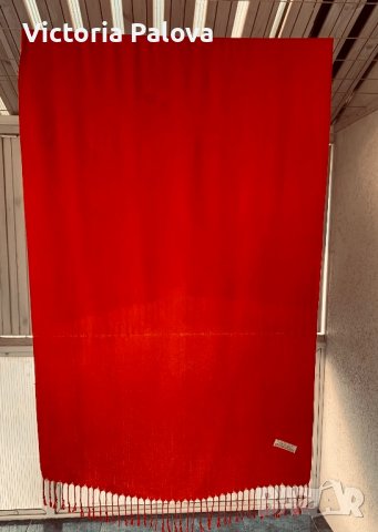 Голям червен шал, снимка 5 - Шалове - 39153742