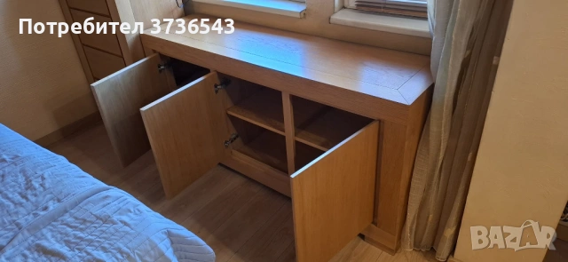 Шкаф / комод 170×45×79.5 см – масив дъб, 3 врати, снимка 5 - Шкафове - 53154708