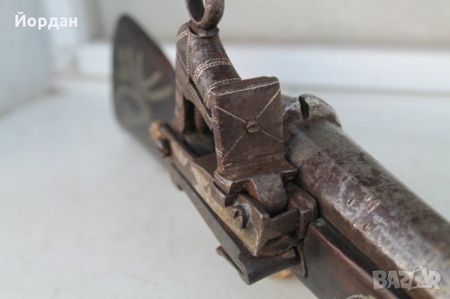 Стар кремъчен пистолет/пушка, снимка 11 - Антикварни и старинни предмети - 35862113