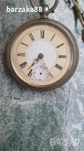 Стар джобен часовник с ключ, снимка 4 - Джобни - 52383750