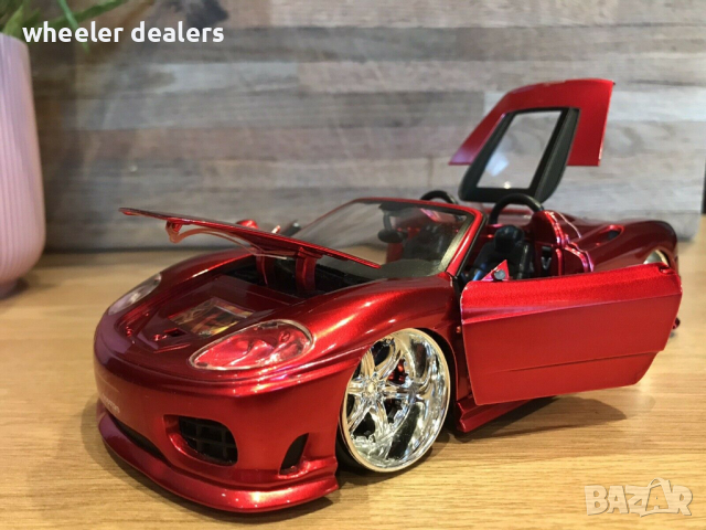 Метална количка Hot Wheels Ferrari 360 Spider 1/24 Dropstars Custom , снимка 6 - Колекции - 36154338