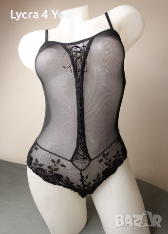 S черно тюлено боди прашка с бродерия произведено в БГ