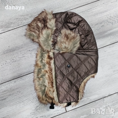 3279 Червена зимна шапка тип ушанка, снимка 16 - Шапки - 38910008