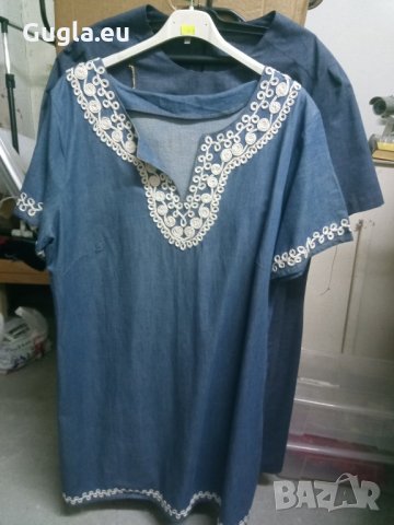 Дънкова рокля с бродерия шевици Милора, снимка 13 - Рокли - 11007918