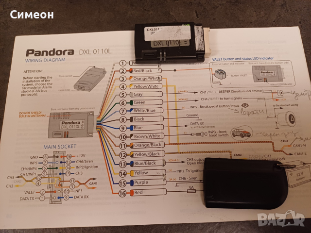 Автомобилна аларма Pandora DXL 110, снимка 3 - Аксесоари и консумативи - 44841185